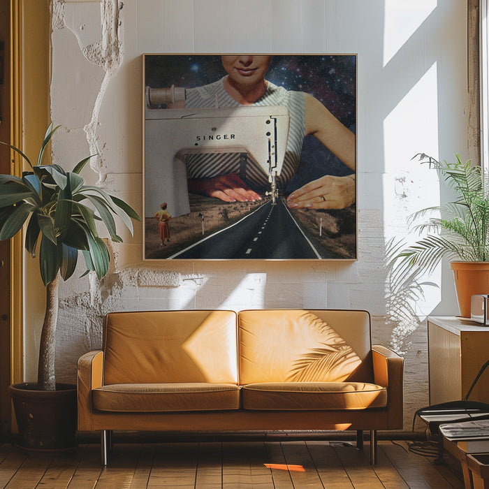 This Is How a Road Gets Made by Vertigo Artography Square Canvas Print Art for Modern Home Decor. Decorate your office or living room with canvas artwork