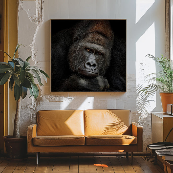 ONE MOMENT IN CONTACT Square Canvas Art Antje Wenner-Braun