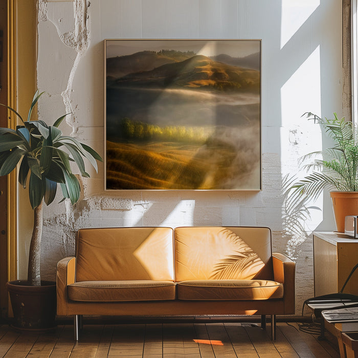 Mists... by Krzysztof Browko Square Canvas Print Art for Modern Home Decor. Decorate your office or living room with canvas artwork