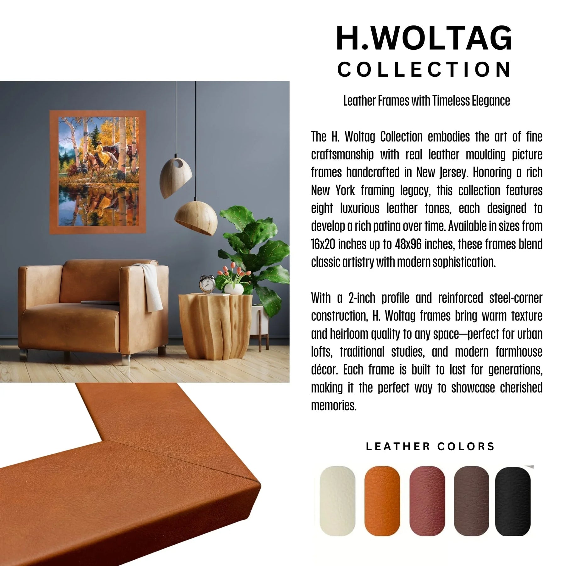 Timeless Custom Leather Picture Frames - H. Woltag Collection