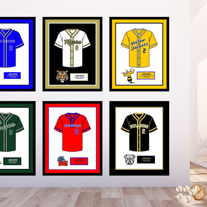 Senior Softball High School Gift Idea: Senior Night Jersey Frame Print