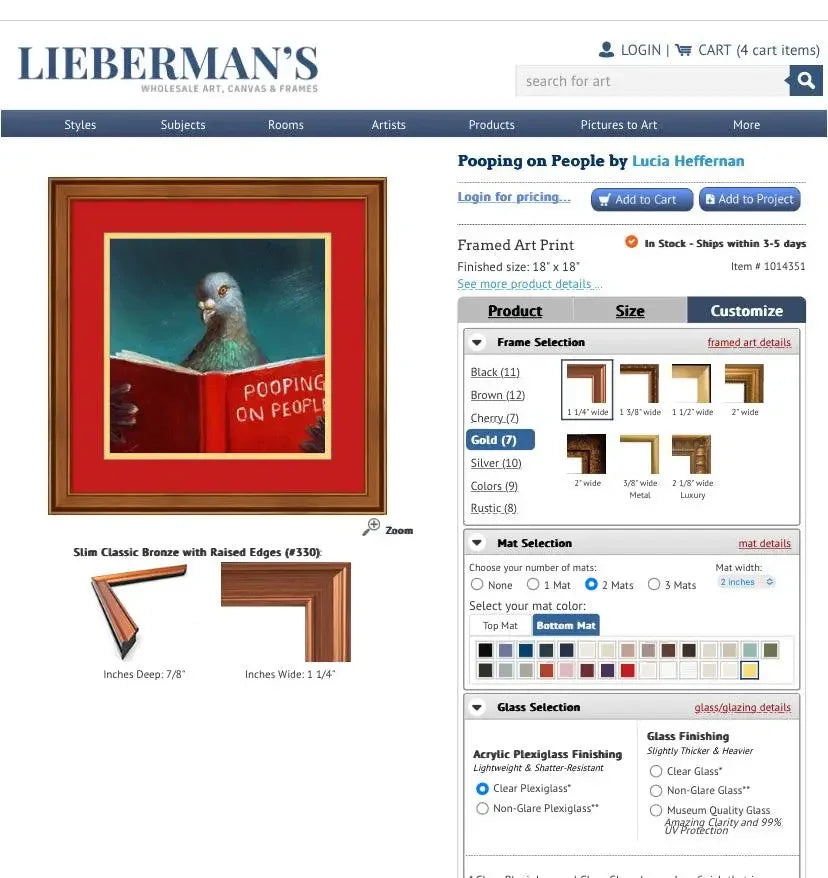 Liebermans.net: Online wholesale Destination for Art and Framing - Modern Memory Design Picture frames - NJ Frame shop Custom framing