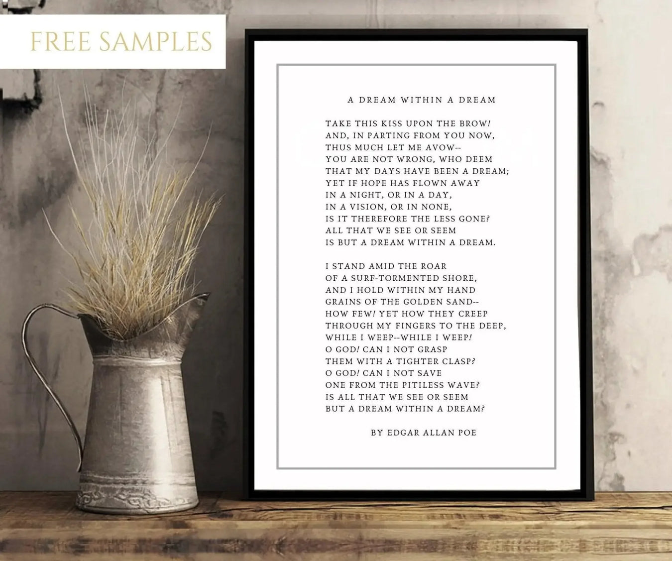 Custom Poem Print for Wall art frame a poem - New Jersey Frame Shop Custom Framing