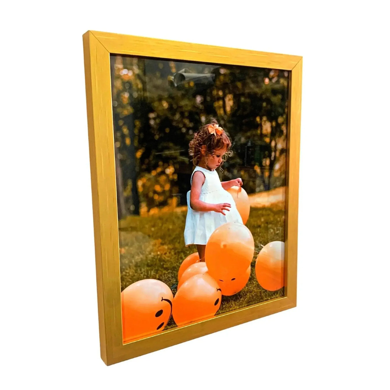 Modern Wooden Gold Picture Frame - New Jersey Frame Shop Custom Framing