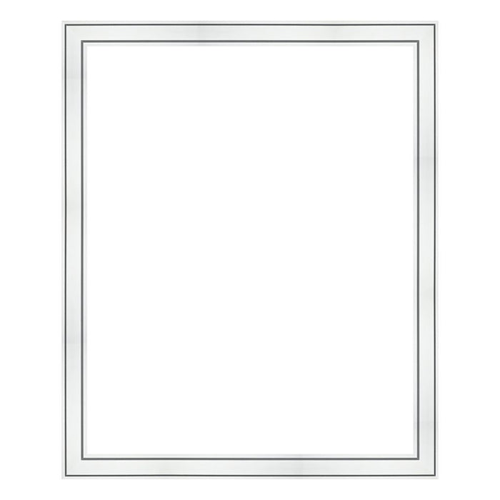 Metallic Silver Picture Frame Industrial Contemporary Modern