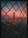 Golden Gate Caged Framed Art David George | Home or Office Art