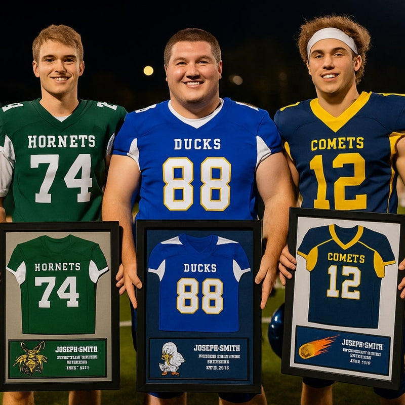Custom Football Jersey Frame Print for Senior Night