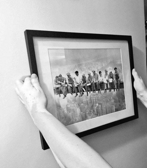 18x24 New York City Framed Art Lunch a top skyscraper Picture Frame Store New Jersey
