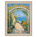 32x48 Frame White Wash Alabaster Bead Picture Frame
