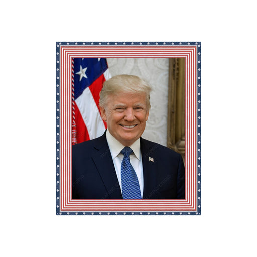 Donal Trump Red White and Blue Picture Frame Wall Hanging MADE IN USA  shopmodernmemory.com 