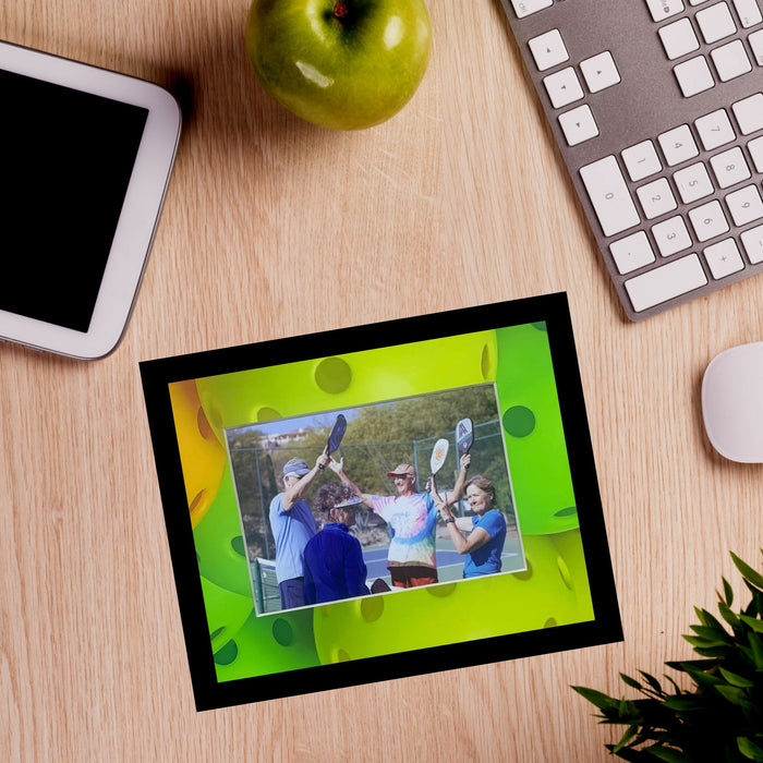 Pickleball Picture Frame: Black Wood Frame with Matting 5x7  shopmodernmemory.com 