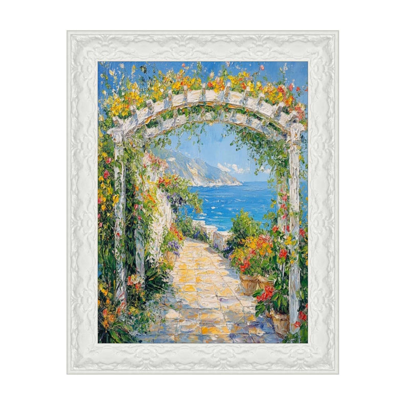 10x14 Frame Glossy Ornate Wedding White Picture Frame