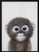 Peekaboo Baby Monkey Framed Art Lola Peacock | Home or Office Art
