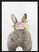 Floral Bunny Back Framed Art Lola Peacock | Home or Office Art