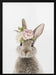 Floral Bunny Framed Art Lola Peacock | Home or Office Art