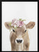 Floral Baby Calf Framed Art Lola Peacock | Home or Office Art