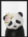 Floral Baby Panda Framed Art Lola Peacock | Home or Office Art