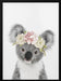 Floral Baby Koala Framed Art Lola Peacock | Home or Office Art