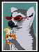 Jugdy Lemur with Drink - ByKammille Framed Art | Home or Office Art