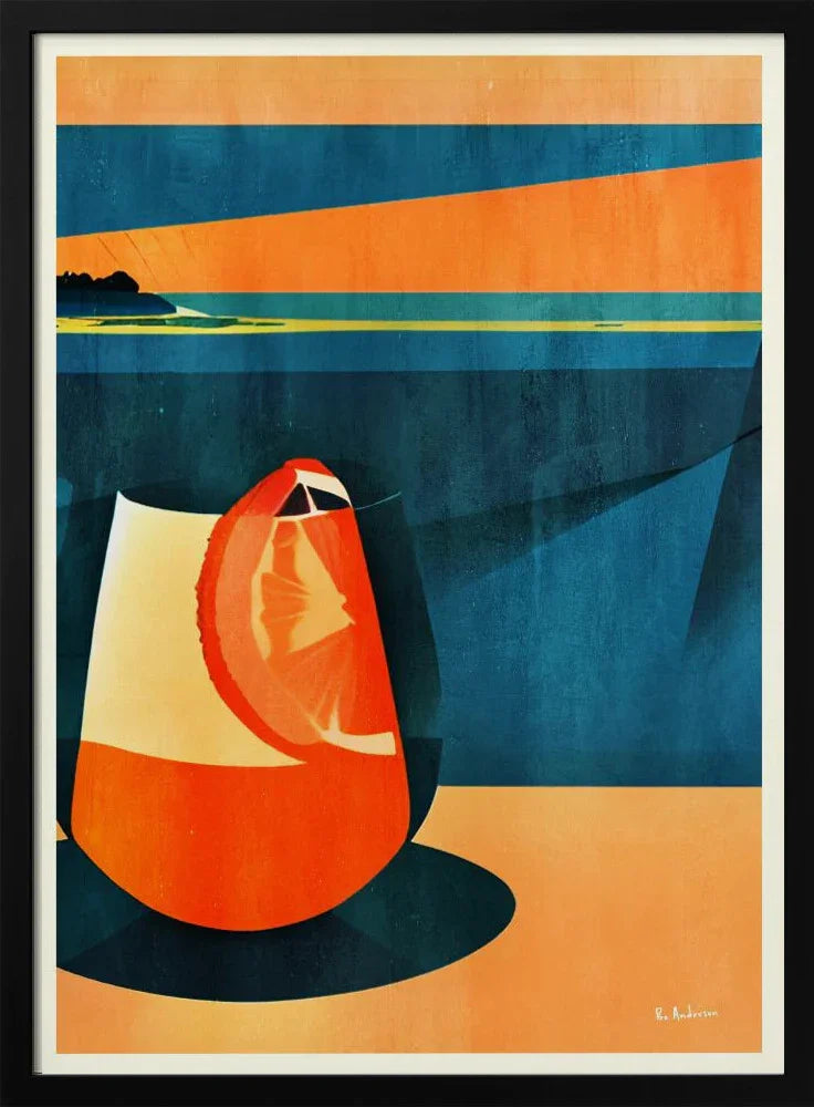 Negroni At Sunset - Bo Anderson Framed Art | Home or Office Art