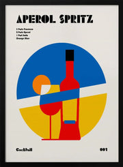 Aperol Spritz Cocktail Bauhaus Art Print - Retrodrome Framed Art | Home or Office Art