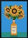 Sunflowers in Honey Whiskey Retro Illustration - Retrodrome Framed Art | Home or Office Art