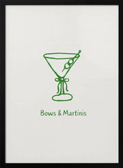 Green Bows and Martinis - ART of living Framed Art | Home or Office Art