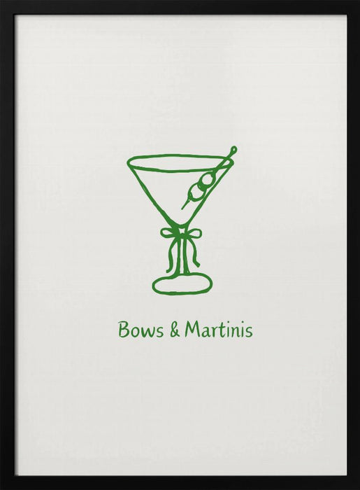 Green Bows and Martinis - ART of living Framed Art | Home or Office Art