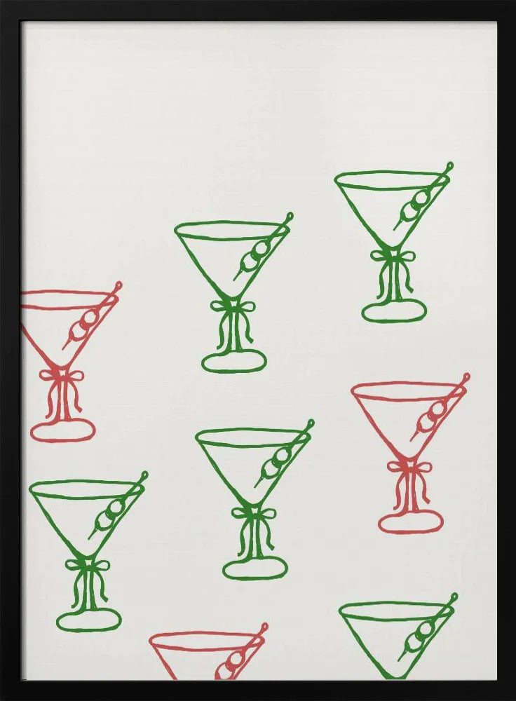 Martinis - ART of living Framed Art | Home or Office Art