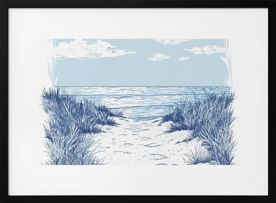 Beach Walk - Jolly and Dash Framed Art | Home or Office Art