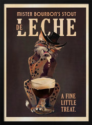Bourbon De Leche Guinness Style Cat Art - The Whiskey Ginger Framed Art | Home or Office Art