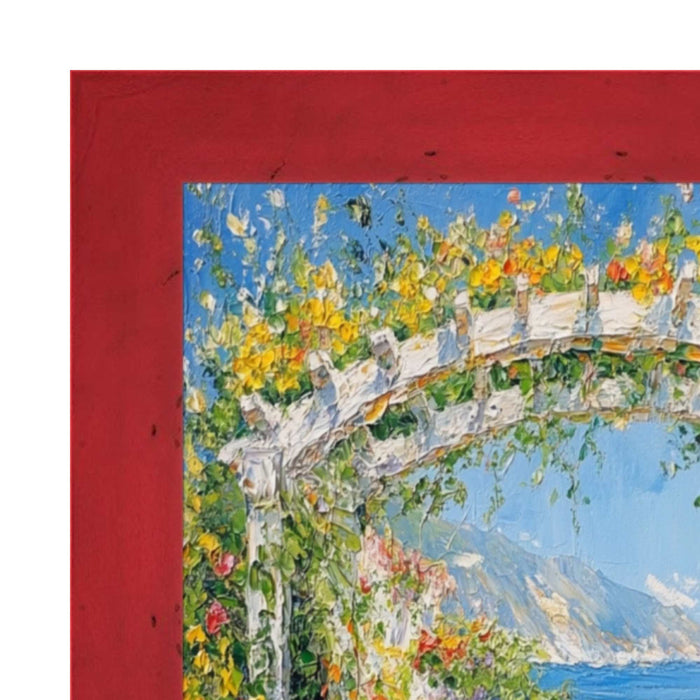 32x48 Frame Modern Red Burl Wood Flat Picture Frame