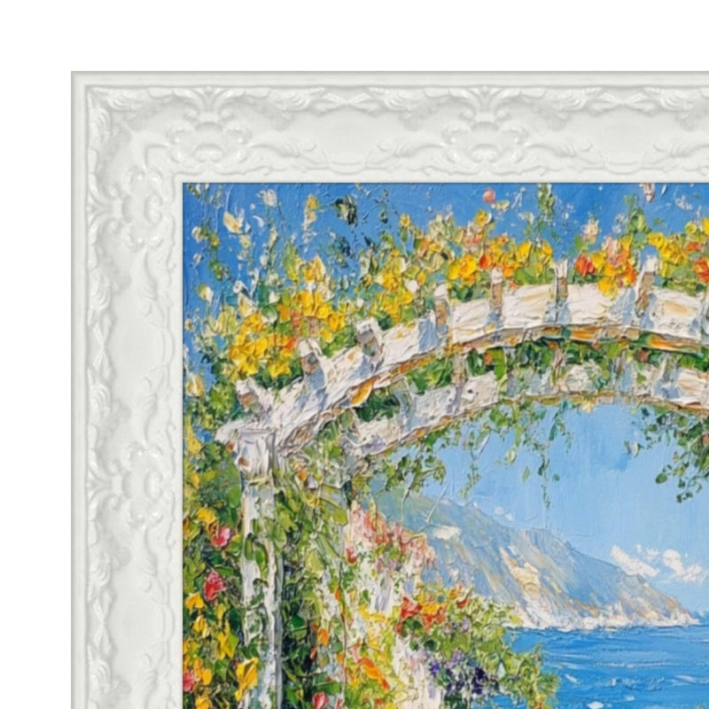 24x48 Frame Glossy Ornate Wedding White Picture Frame