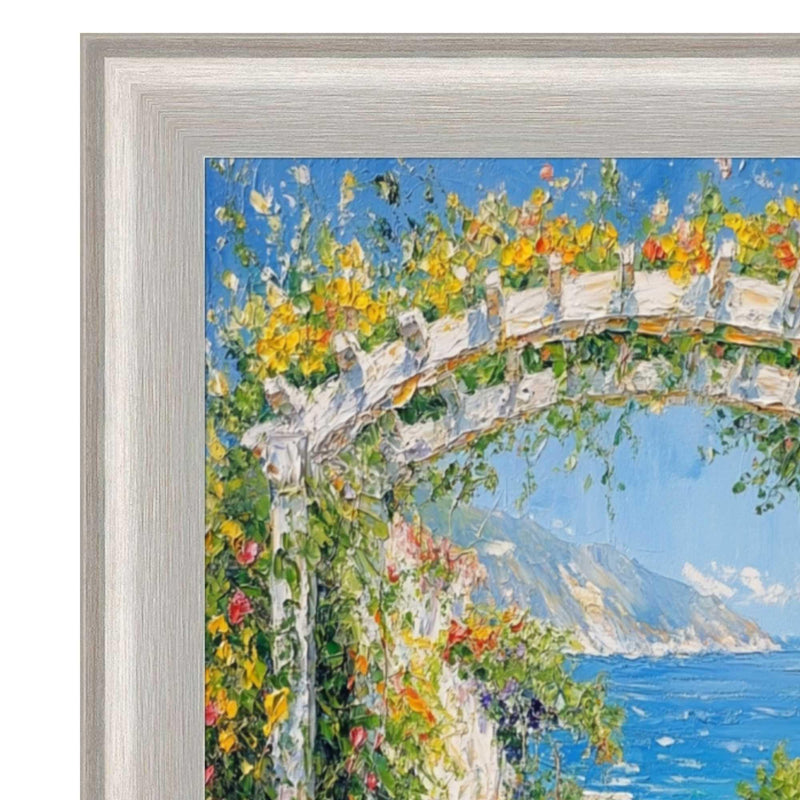 15x15 Frame  Contemporary Silver Brushed Modern Scoop Picture Frame