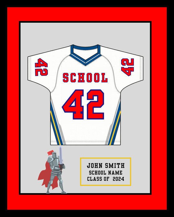 High School Lacrosse Senior Award Night Gift Idea - Jersey Frame Print  shopmodernmemory.com 
