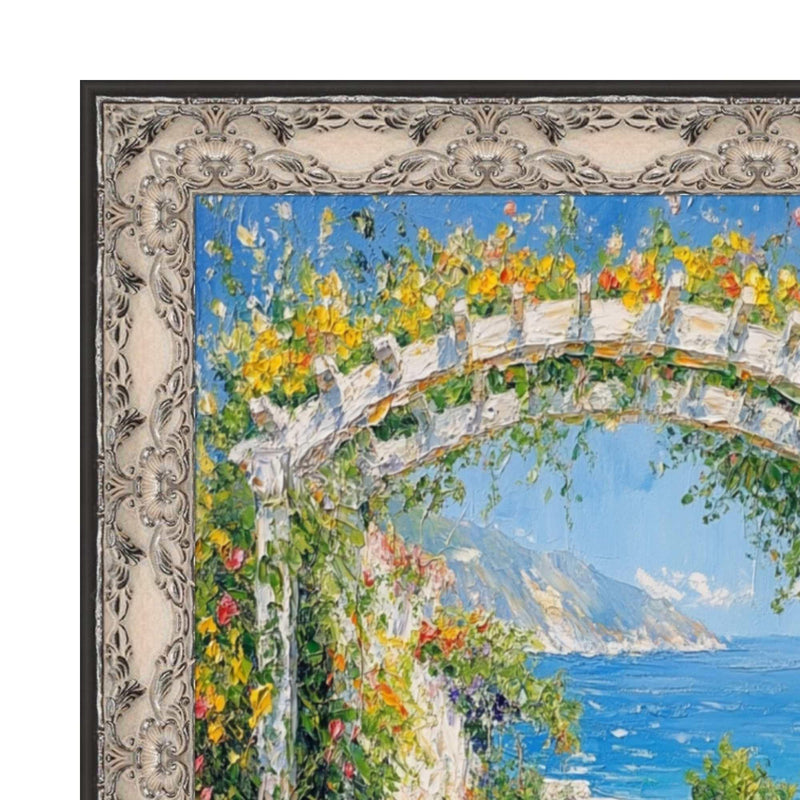 28x40 Frame Vintage Antique Alabaster White Wash Picture Frame