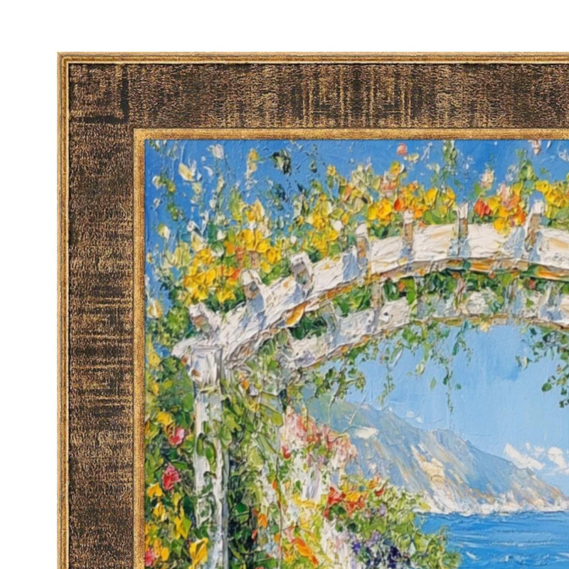 27x41 Frame Farmhouse Rustic Wood Black Gold Picture Frame