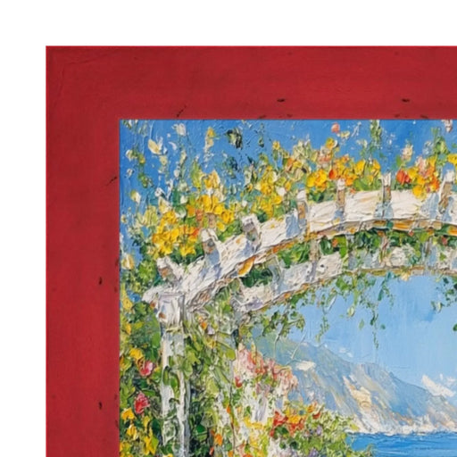 28x40 Frame Modern Red Burl Wood Flat Picture Frame
