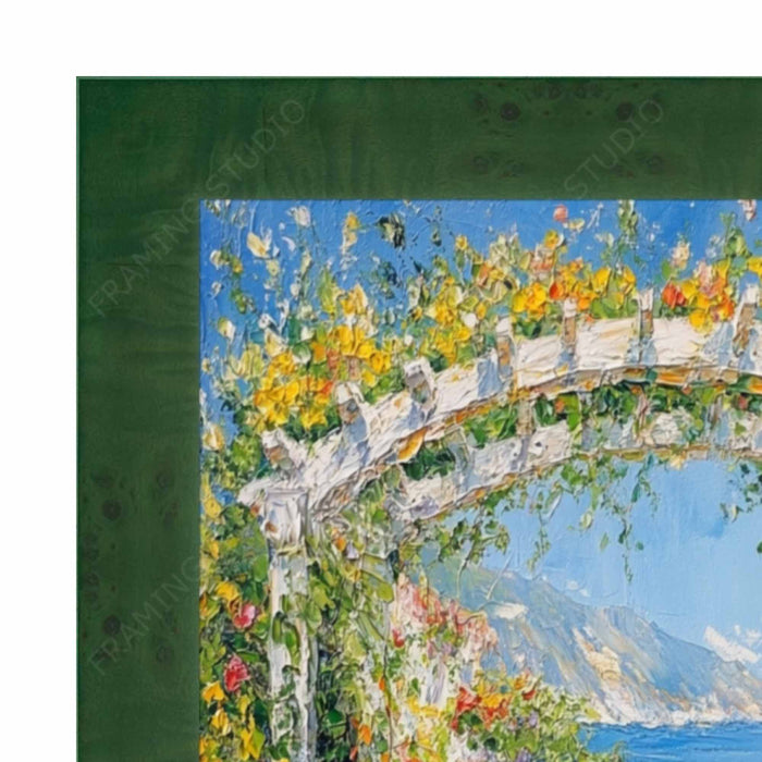 32x48 Frame Green Burl Wood Flat Picture Frame
