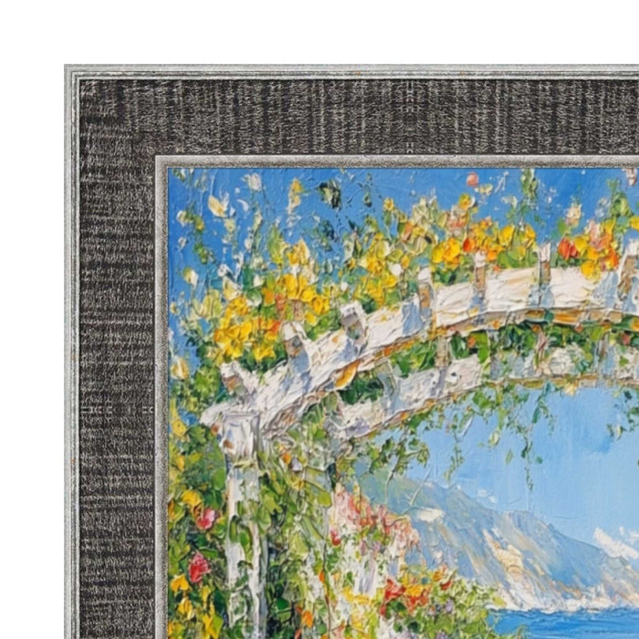 32x48 Frame Rustic Wood Black Silver Picture Frame