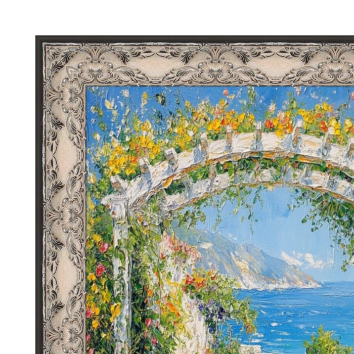 32x48 Frame Vintage Antique Alabaster White Wash Picture Frame