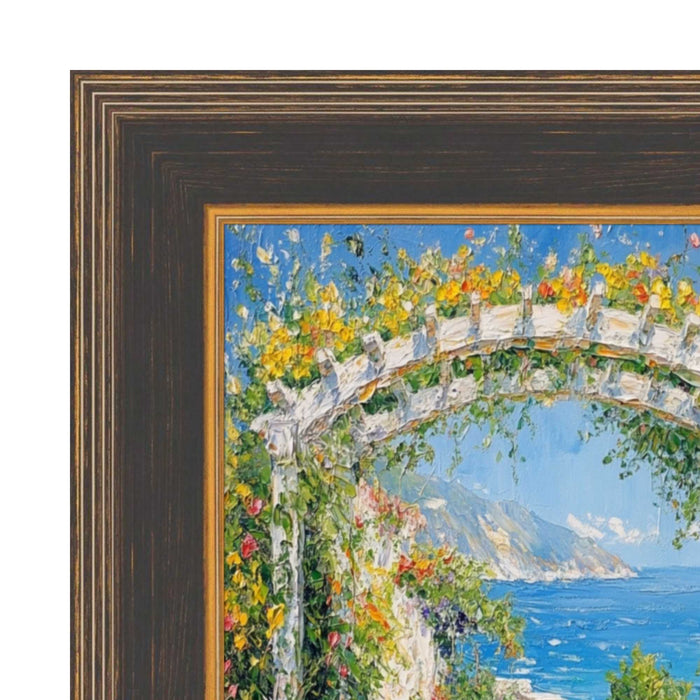 32x48 Frame Wide Black Antique Gold Picture Frame