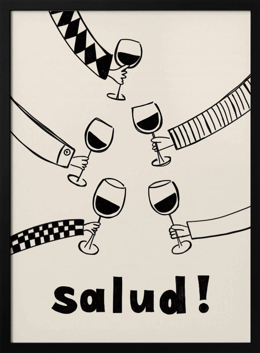 Pictufy Festive Salud Red A2 - Rio Soléy Framed Art | Home or Office Art