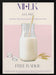 Organic Free Range Milk in a Clear Bottle with Straw - Nazma Khokhar Framed Art | Home or Office Art