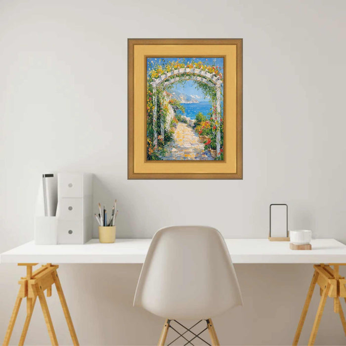 32x48 Frame Wide Gold Leaf Flat Panel Picture Frame