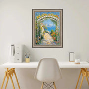 12x36 Frame Industrial Silver Metal Slope Picture Frame