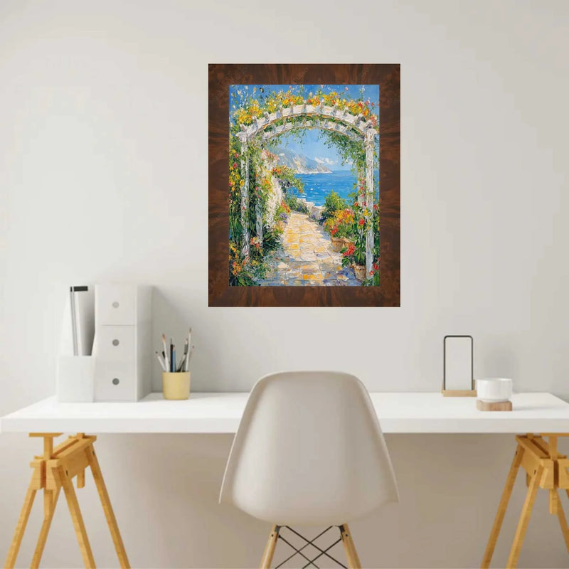 11x16 Frame Brown Coffee Burl Wood Flat Picture Frame