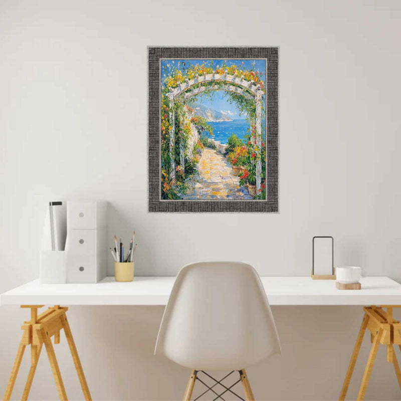 27x27 Frame Rustic Wood Black Silver Picture Frame