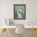 32x48 Frame Rustic Wood Black Silver Picture Frame