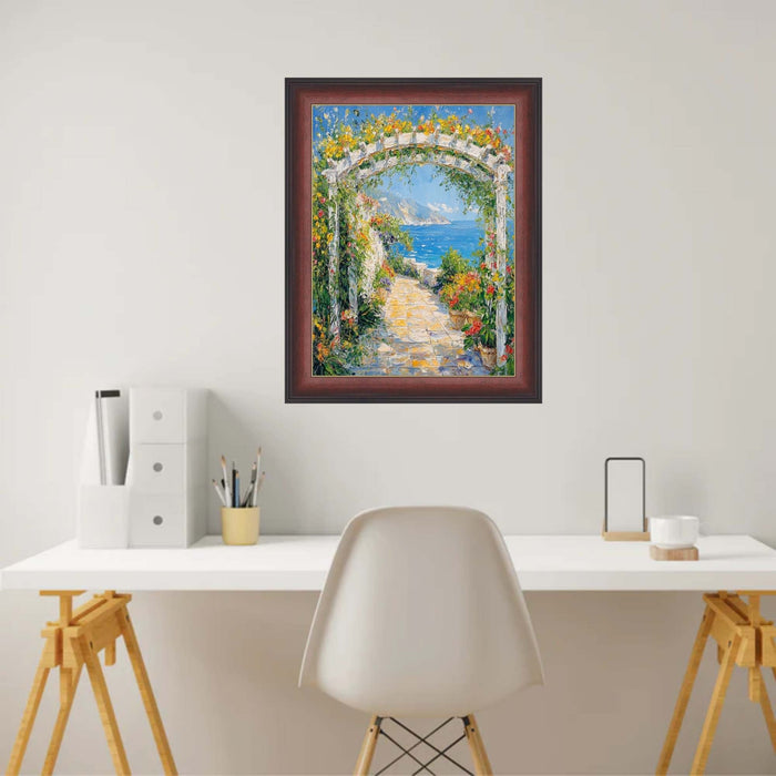 32x48 Frame Diploma Mahogany With Gold Line Picture Frame